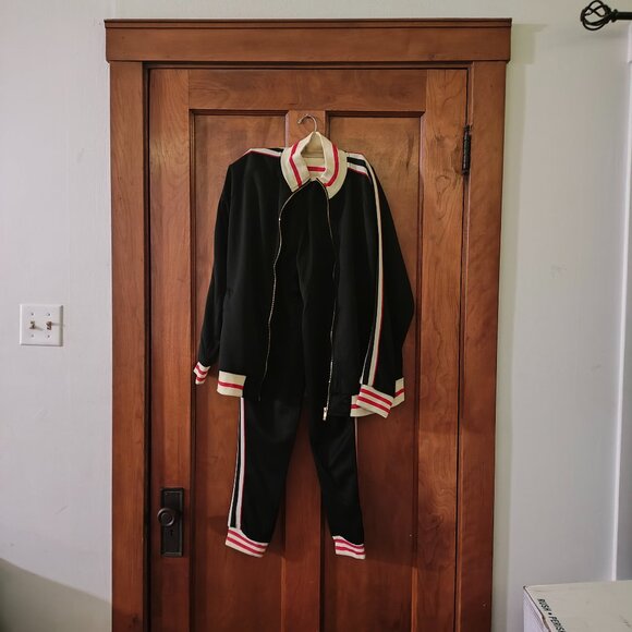 Victorious Black and Cream Womens Track Suit - Picture 1 of 9